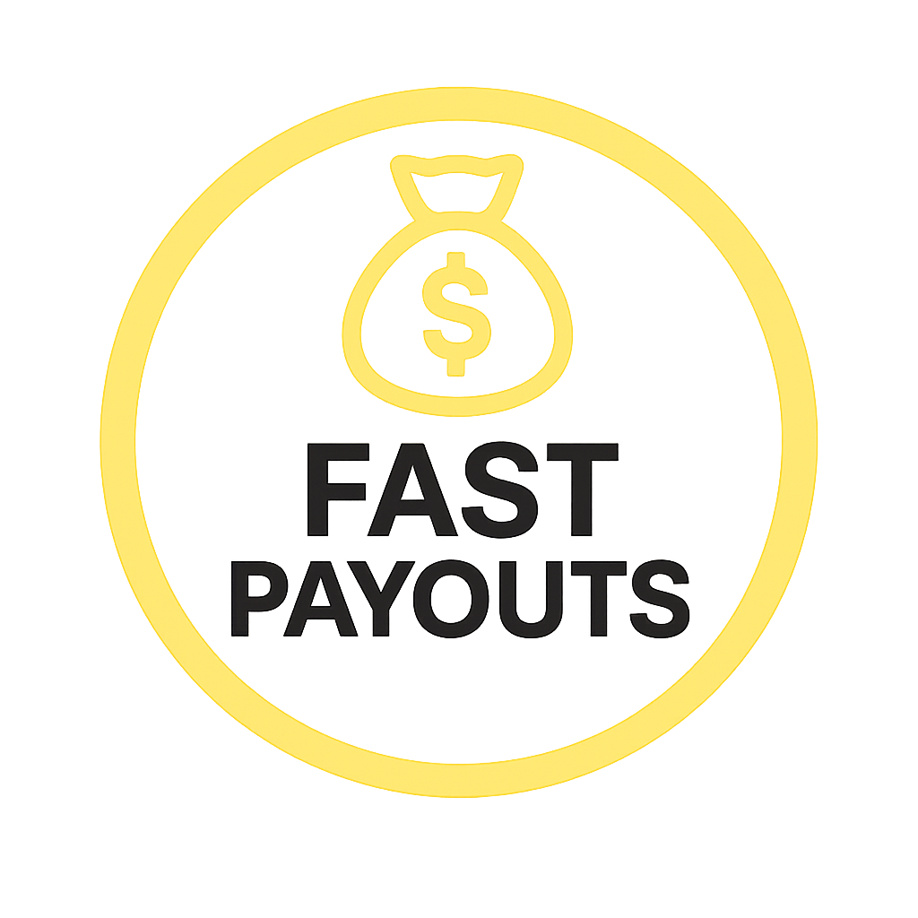 Fast Payouts logo for quick casino withdrawals in Pakistan